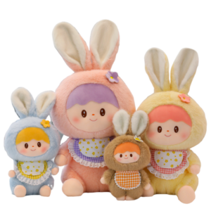 popular animal toy premium golden mink material plush bunny doll soft pullover rabbit toy for kids gift