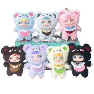 Figures & Mystery Box Collectibles new arrival plush toy bag pendant decoration baby three cute mystery box kawaii soft doll baby three blind box