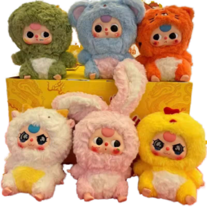 Figures & Mystery Box Collectibles new arrival plush toy bag pendant decoration baby three cute mystery box kawaii soft doll baby three blind box