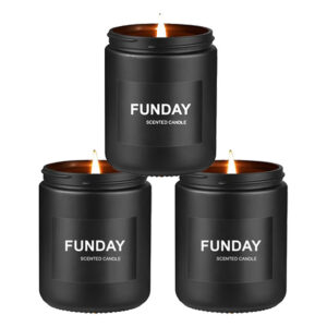 wholesale luxury customized private logo soy wax candles scented aroma decorative gifts in matte black jar