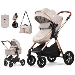4 in 1 luxury baby carriage 3 in 1 infant car seat carrier foldable stroller pram for travel baby trolley with car seat