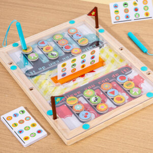 multipurpose wood classification box for preschool & baby smart early education learning toy with number matching cards