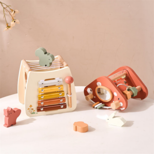 science educational rocket ball game wooden toy set for boys & girls children's learning blocks