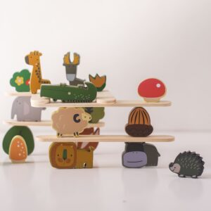 science educational rocket ball game wooden toy set for boys & girls children's learning blocks