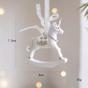 new product christmas decoration nordic retro christmas tree decoration resin elf bell trojan horse pendant