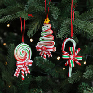 Christmas Decoration Ornaments 9.5cm christmas candy ornaments xmas hanging candy cane christmas pendants christmas candy decorations for tree