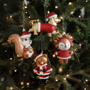 Christmas Decoration Ornaments vintage cute fox squirrel christmas decor gingerbread man snowman christmas tree ornament diy hanging decor for party decor