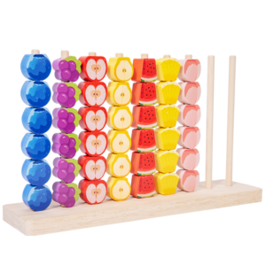 wooden train track set with double deck bridge: deluxe montessori educational toy for ages 2 7, 1:12 scale.