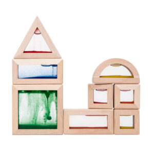 wooden train track set with double deck bridge: deluxe montessori educational toy for ages 2 7, 1:12 scale.