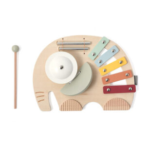 hot sale: elephant music piano percussion instrument, wooden animal type montessori toy for ages 2 4