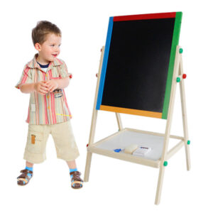 wooden train track set with double deck bridge: deluxe montessori educational toy for ages 2 7, 1:12 scale.