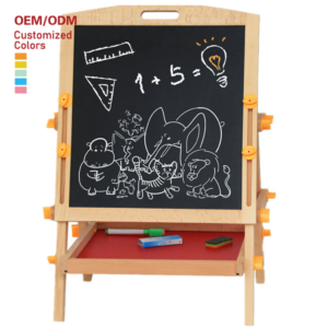 wooden train track set with double deck bridge: deluxe montessori educational toy for ages 2 7, 1:12 scale.