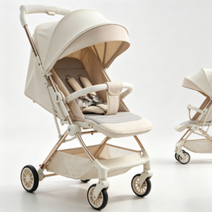 lightweight aluminum baby stroller,one‑hand one‑step fold,reclining toddler pushchair