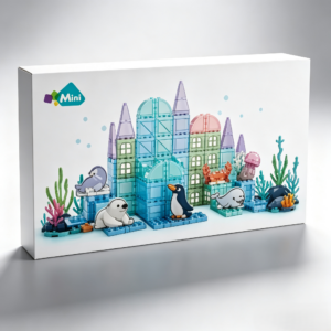 106 piece 3cm mini magnetic tiles – ocean theme