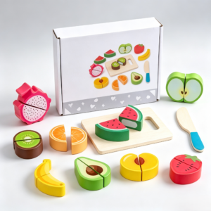 Toy pretend play cutting food set