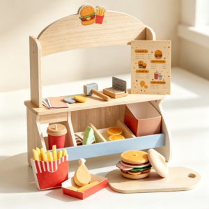 royal burger playset – 28pcs with display rack