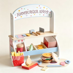 royal burger playset – 28pcs with display rack